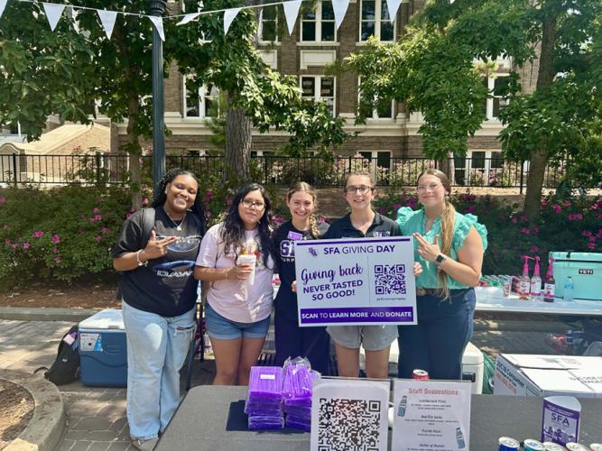 students on SFA Giving Day