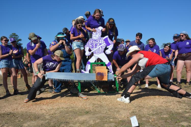 SFA timbersports team, the Sylvans