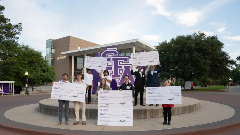 winners of the fifth annual "Shark Tank"-style Lumberjack Entrepreneurship Competition