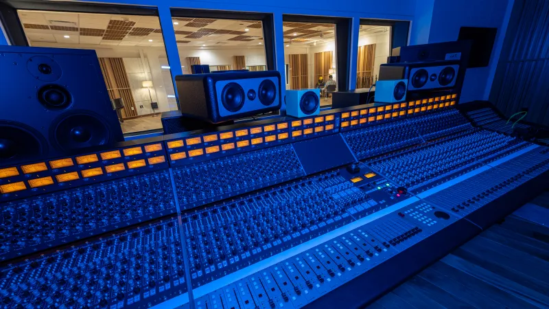 Music production mixing board