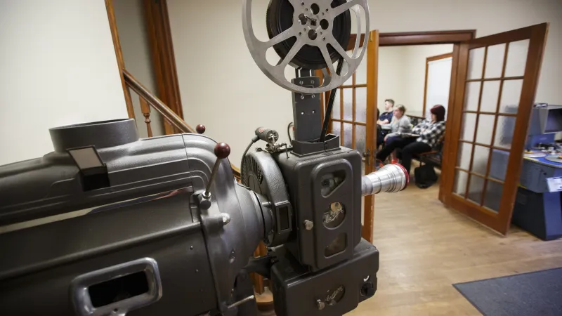 Vintage recording camera with film