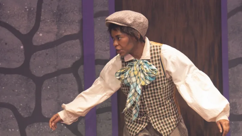 Student during their performance in Young Frankenstein