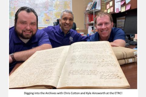 digging into the archives with Chris Cotton and Kyle Ainsworth at the ETRC