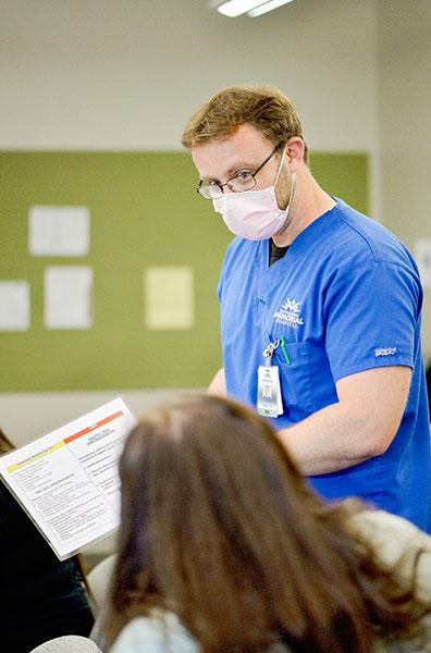 “Our goal was to create a unified entity, a single voice to say we care about our community, and we are going to get through this together,” said Matthew Malloy ‘06, Nacogdoches Memorial Professional Group manager of quality and co-administrator for the testing site. 