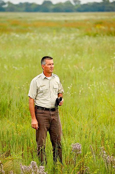 As the manager of the Attwater Prairie Chicken National Wildlife Refuge, Magera is responsible for more than 10,000 acres of native coastal prairie and the critically endangered Attwater’s prairie chickens that depend on the habitat for survival.
