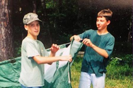 Luke and Tad: camping 1996 (photo courtesy of Kari Scott)