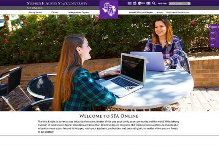 SFA Online website - https://www.sfasu.edu/academics/sfaonline