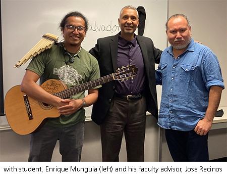 with student, Enrique Munguia and his faculty advisor, Jose Recinos