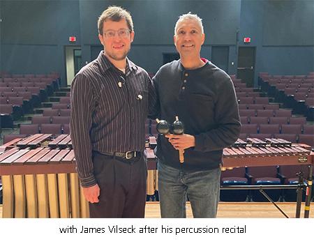 with James Vilseck after his percussion recital