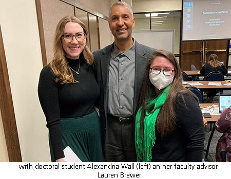 with doctoral student Alexandria Wall (left) and her faculty advisor Lauren Brewer
