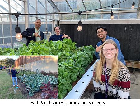 with Jared Barnes' horticulture students