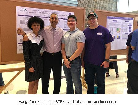 Hangin' out with some STEM students at their poster session