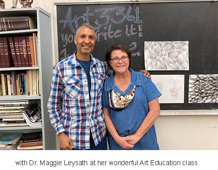 with Dr. Maggie Leysath at her wonderful Art Education class