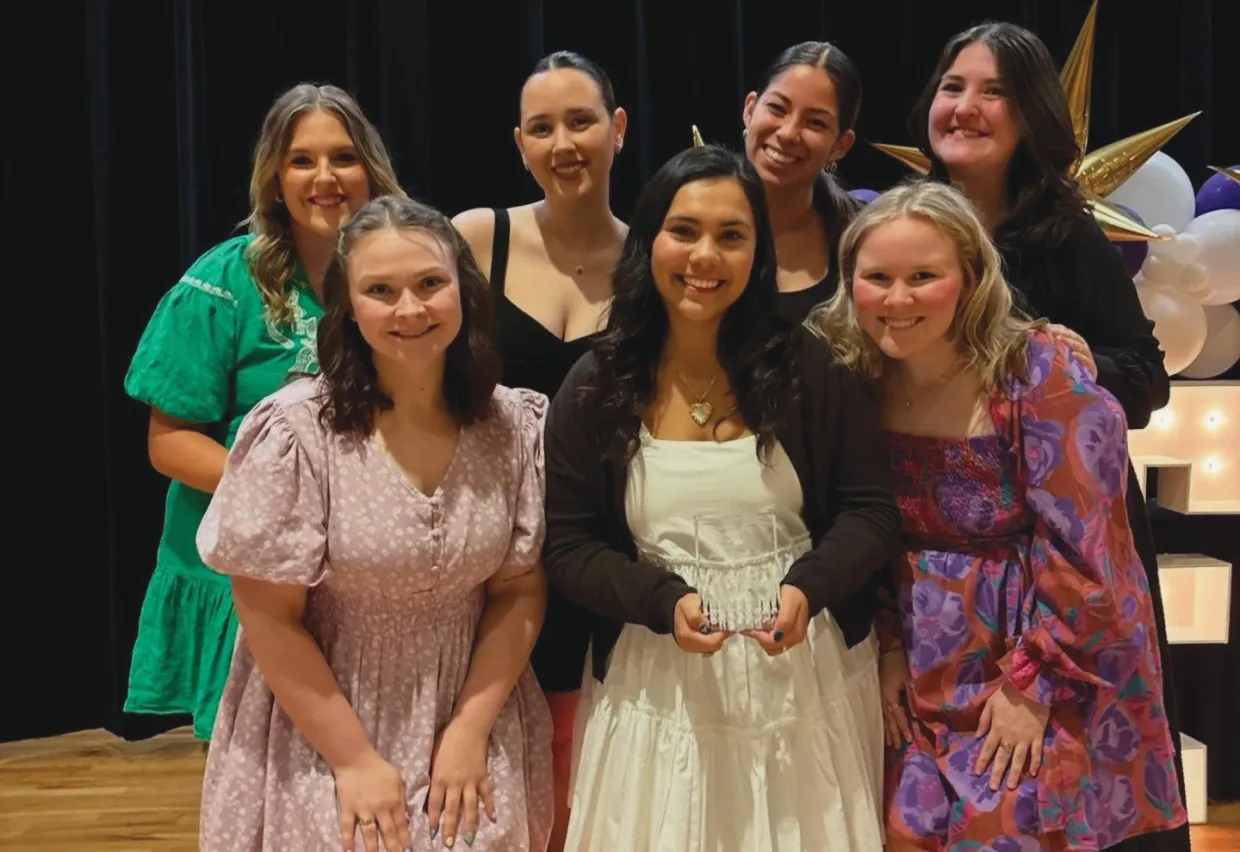 Students receiving an award