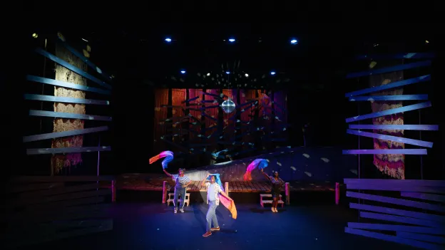 Students performing a play