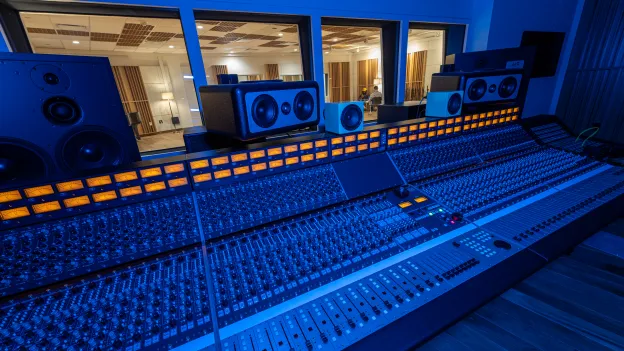 Music production mixing board