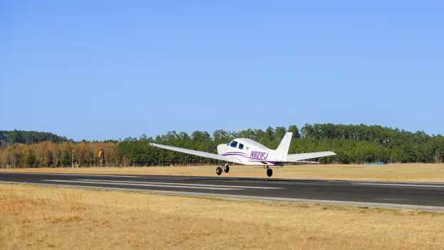 SFA airplane taking off 