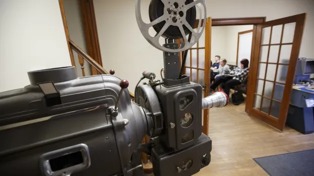 Vintage recording camera with film
