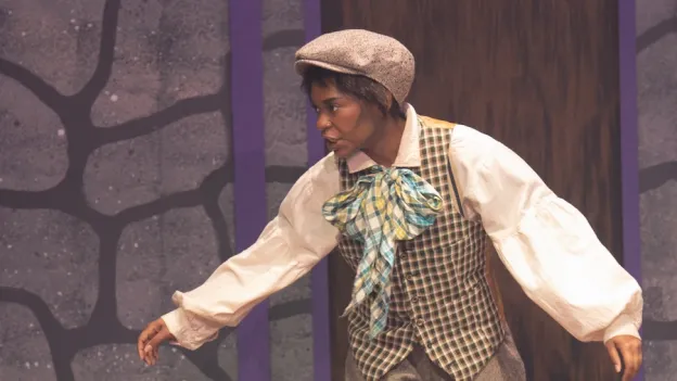 Student during their performance in Young Frankenstein