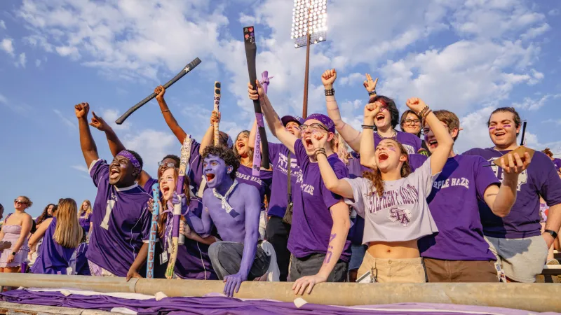 sfa rally in purple