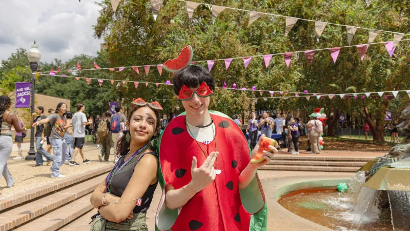 Students celebrating at Watermelon Bash