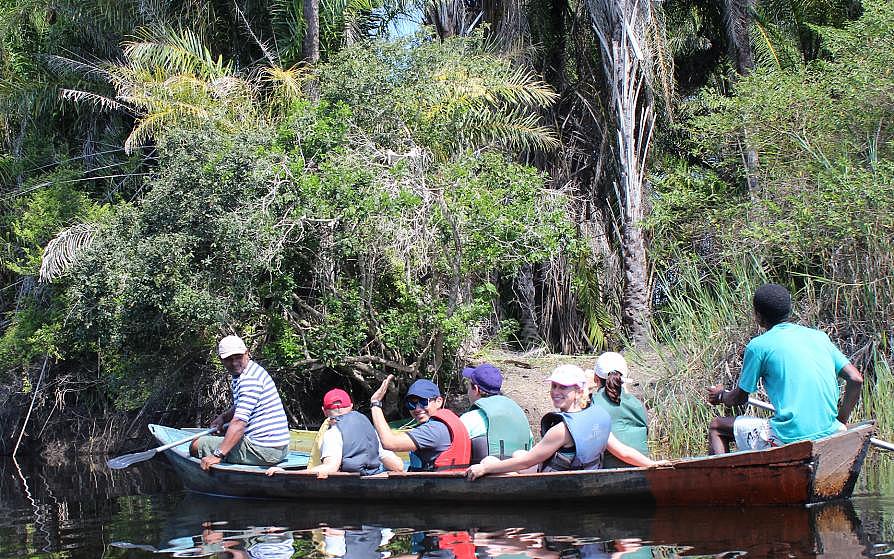 SFA students on river