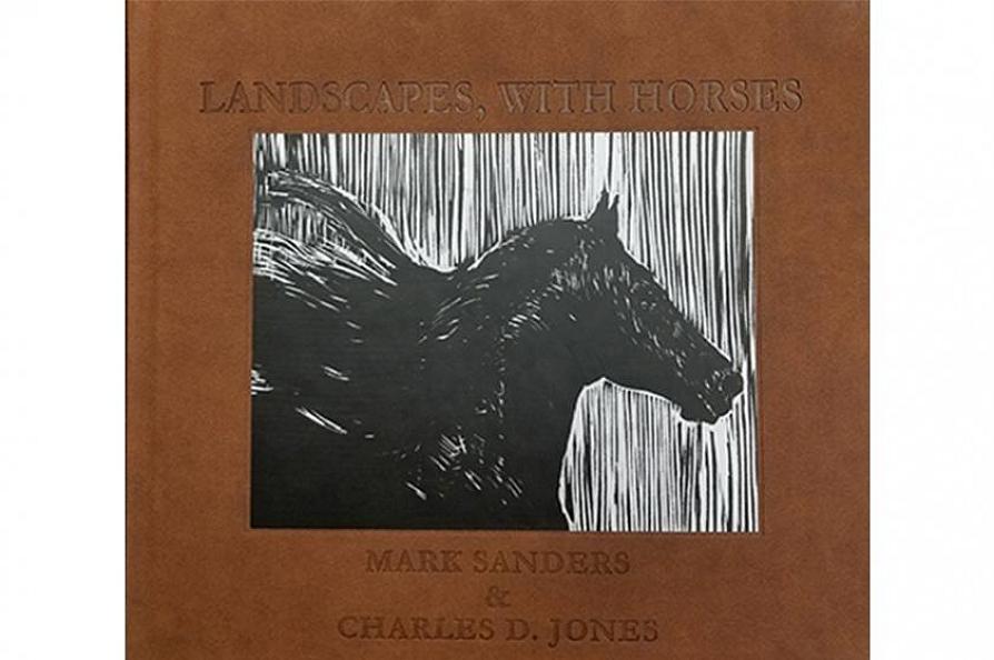 cover of Mark Sanders' book, "Landscapes, with Horses"
