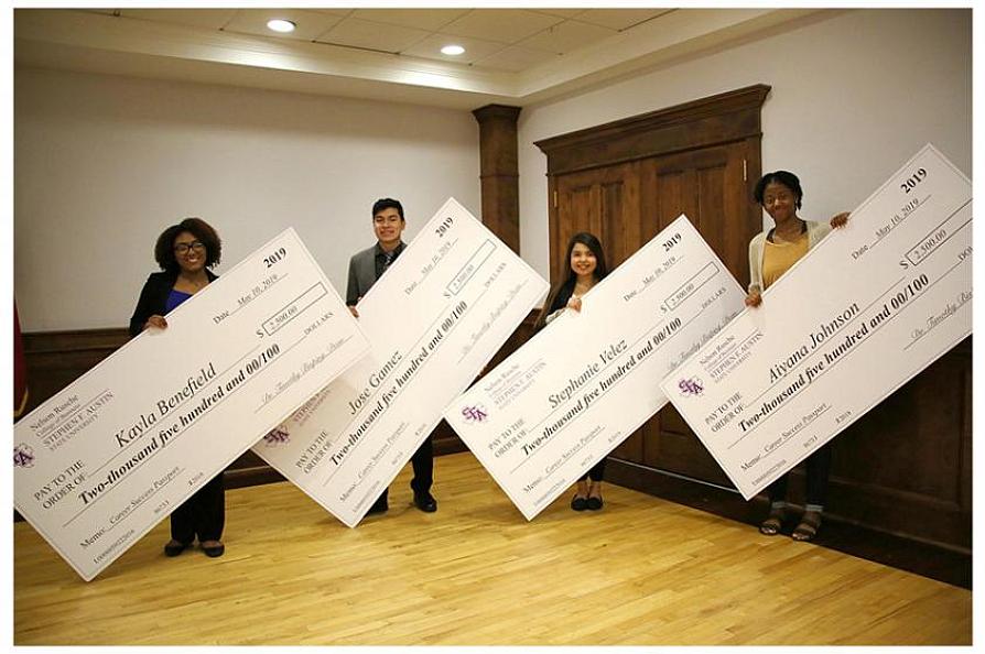 senior Kayla Benefield, junior Jose Gamez, sophomore Stephanie Velez, and freshman Aiyana Johnson