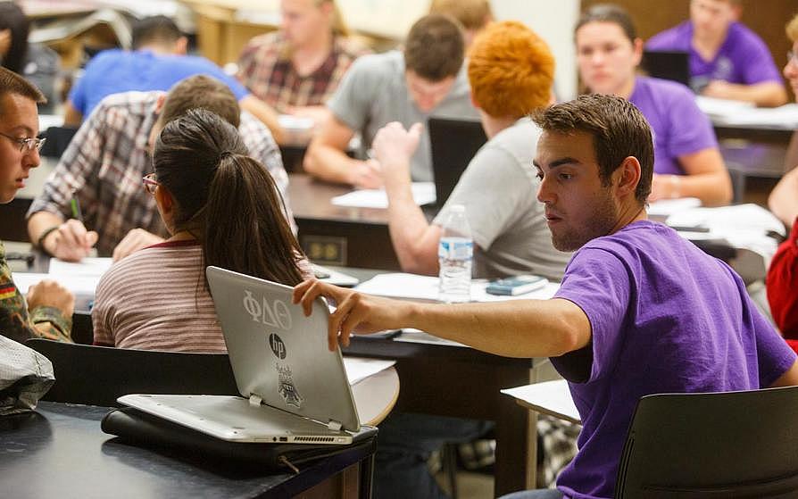 agricultural development and ag education students in a classroom