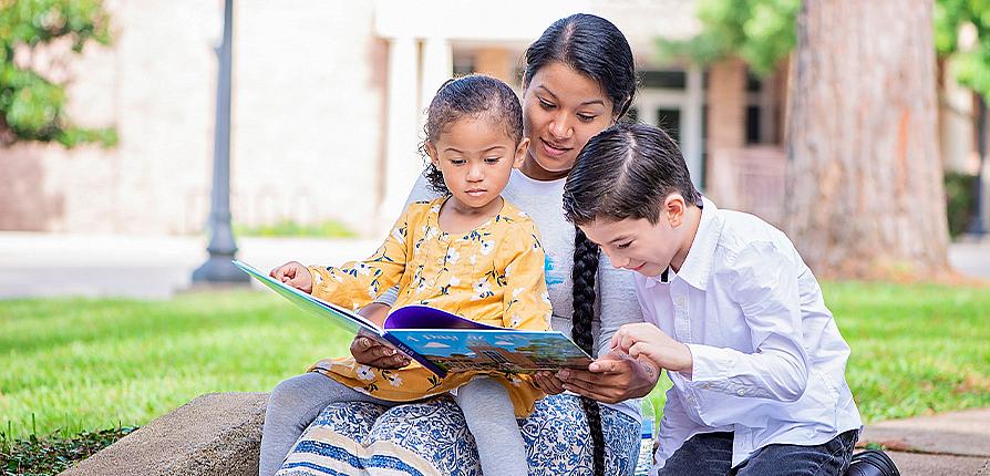 Hermelinda "Hennii" Céspedes '17 & '21 and her children Teddy and Catalina