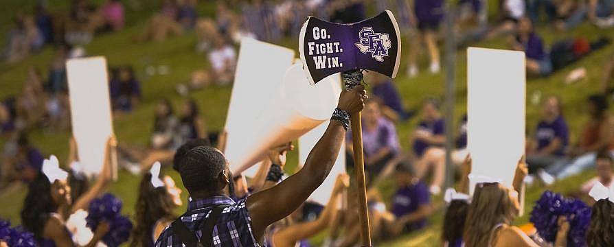 SFA students at football game