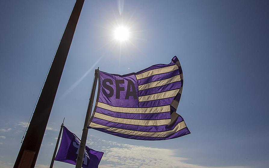 SFA flag flying