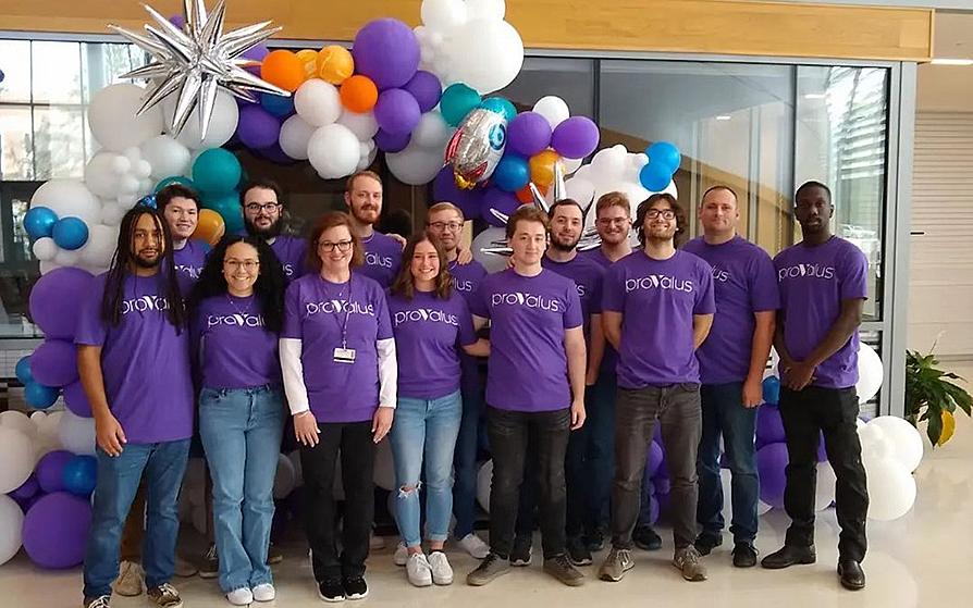 Computer Science students participating in an event in Provalus