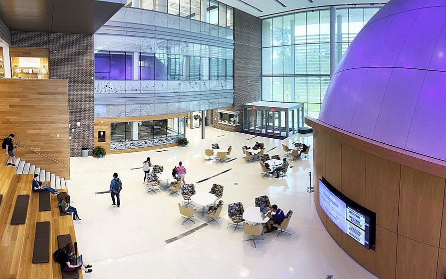 Inside of the STEM building