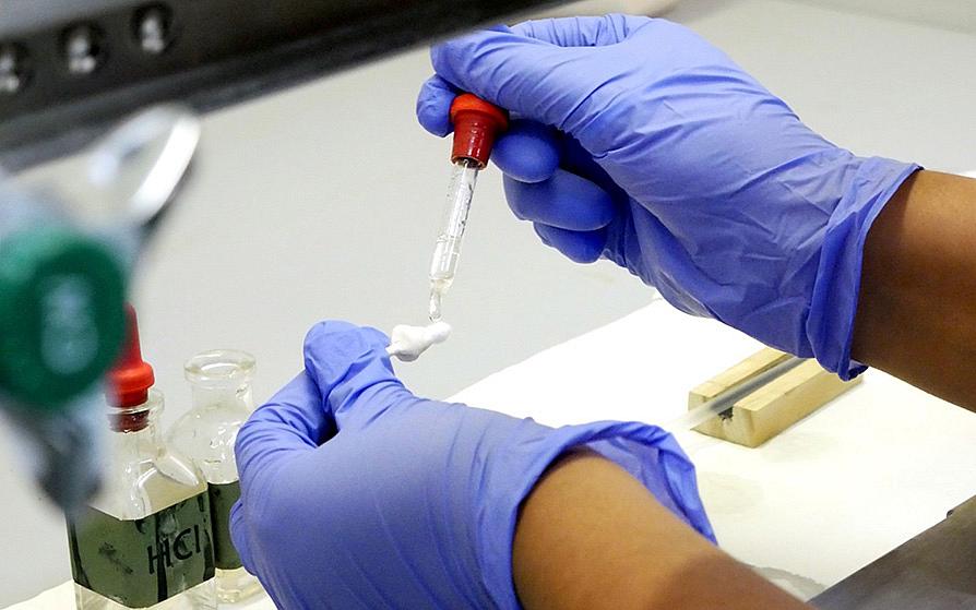 Lab work in the STEM Center