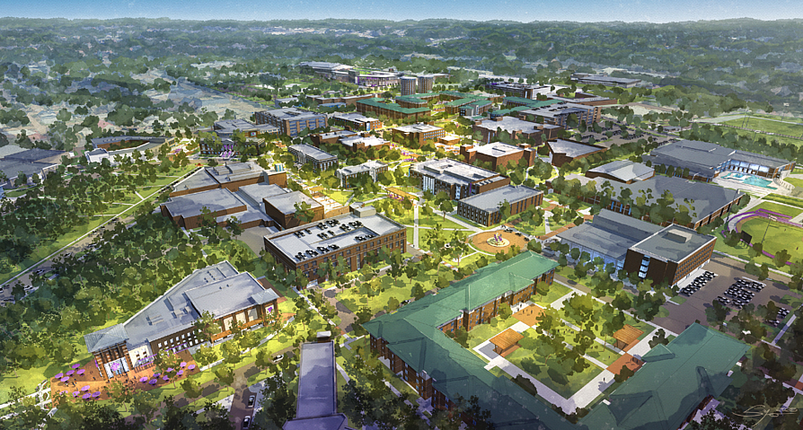 painting of the S F A campus