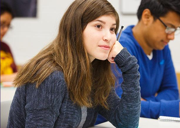 SFA Pre-Health Student in class
