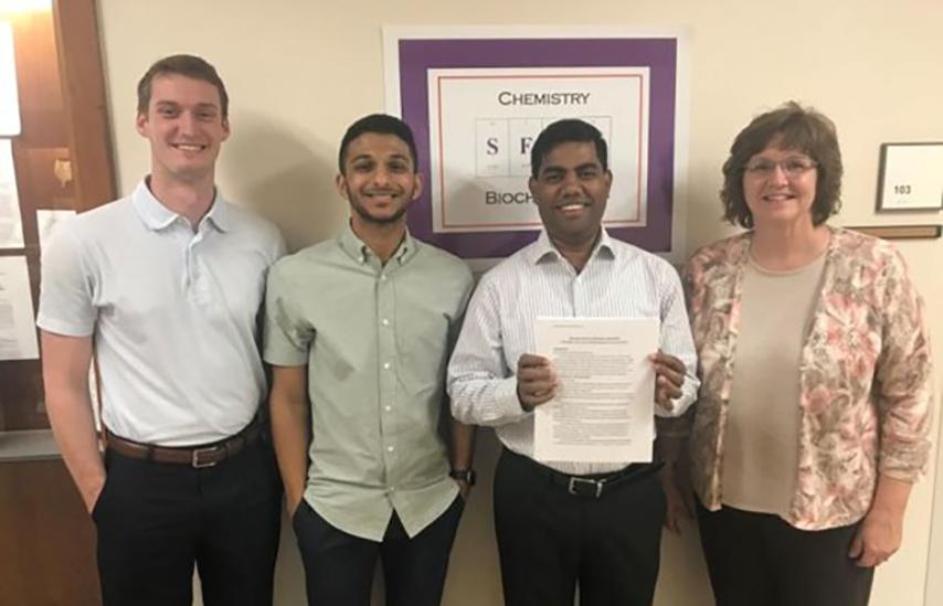 Dr. Zamadar with his U.S. patent