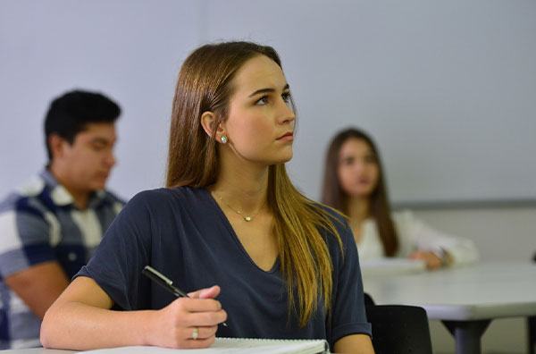 Students listening to a lecture