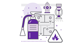 Fire and life safety icon