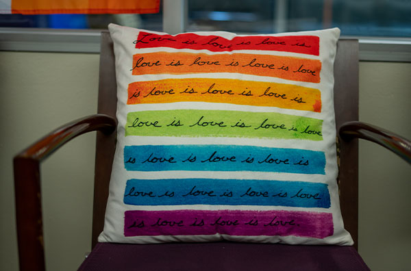 rainbow pillow