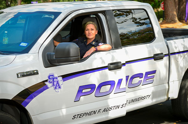 Sgt Kennedy in UPD truck