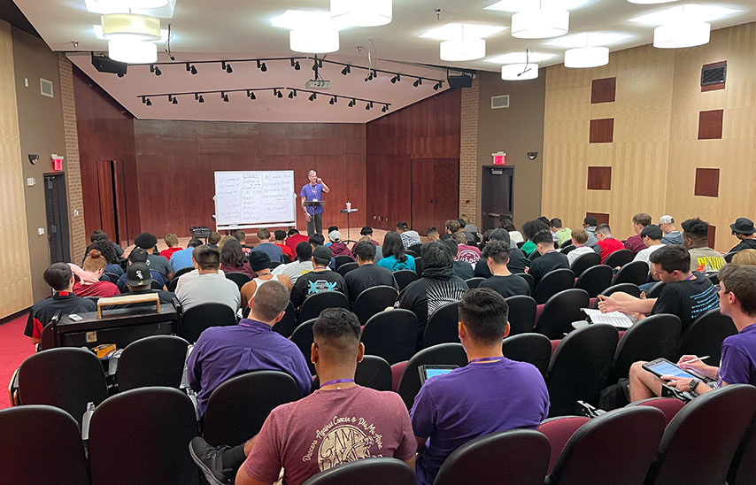 Students attending choir camp