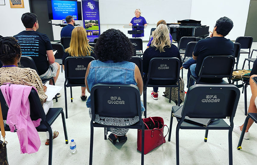 Students attending choir camp