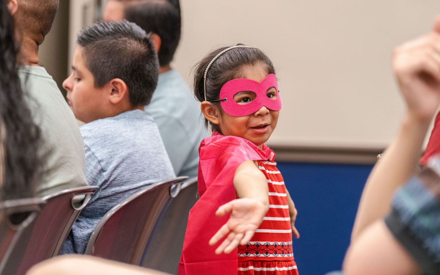 Student at the Back to School Bash event