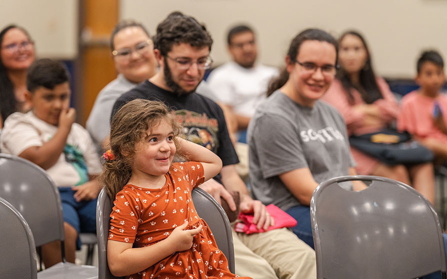 Student at the Back to School Bash event