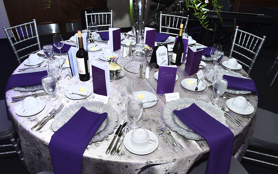 Detailed table setup at the SFA Gala 2024