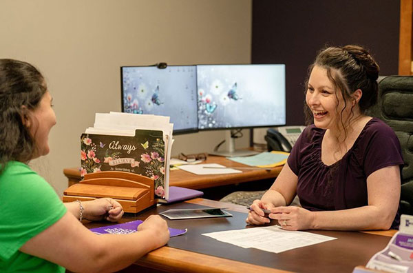 TSI coordinator meeting with a student