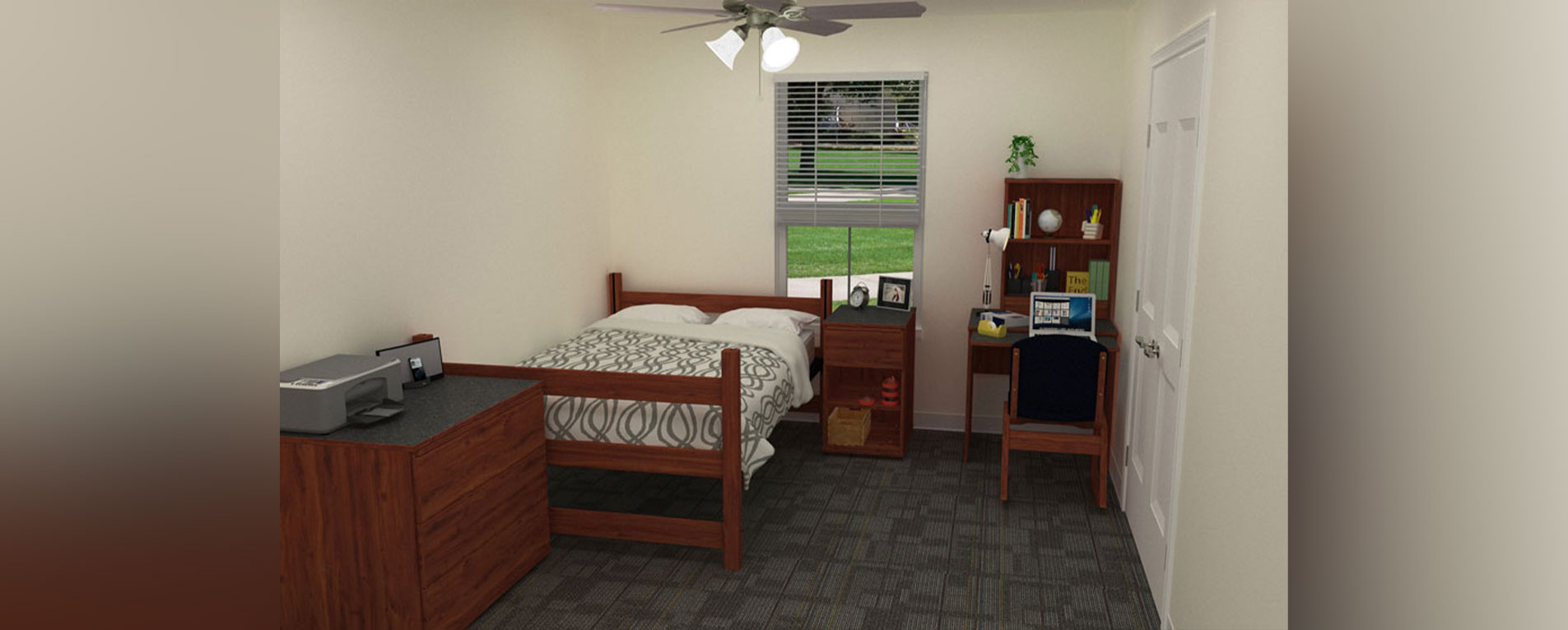 Rendering of bedroom inside Village 3