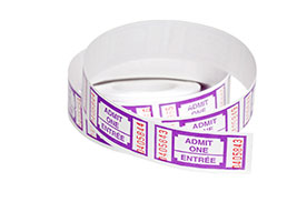 a roll of admission tickets